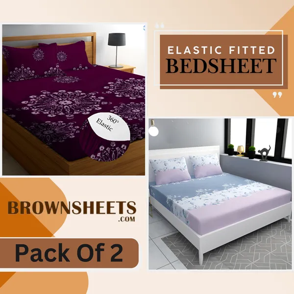 Pack_Of_2_|_220_TC_Cotton_All_Round_Elastic_Fitted_2_Bedsheets_with_4_Pillow_Covers_(72"_X_78"_X_up_to_10")_&_360_Degree_Elasticated