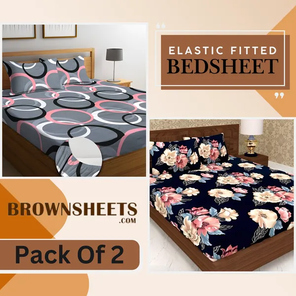 Pack_Of_2_|_220_TC_Cotton_All_Round_Elastic_Fitted_2_Bedsheets_with_4_Pillow_Covers_(72"_X_78"_X_up_to_10")_&_360_Degree_Elasticated