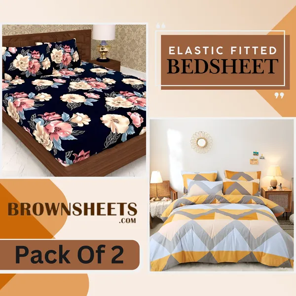 Pack_Of_2_|_220_TC_Cotton_All_Round_Elastic_Fitted_2_Bedsheets_with_4_Pillow_Covers_(72"_X_78"_X_up_to_10")_&_360_Degree_Elasticated