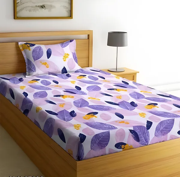220_TC_Pink_Single_Bed_Fitted_Bedsheet_Having_Size_36X72_(Fits_Upto_8_Inches_Of_Mattress)