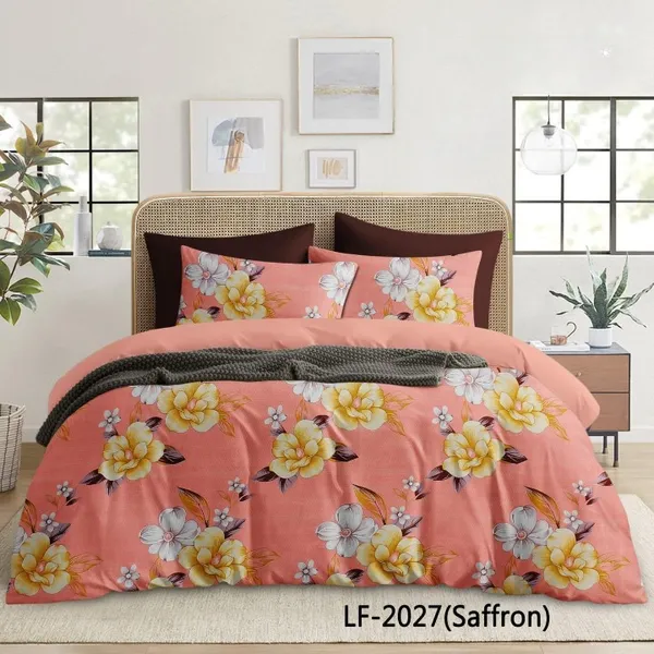 SMARTY_300_TC_-_GREEN_Cotton_Elastic_Fitted_King/Queen_Size_Bedsheets_With_2_Pillow_Covers
