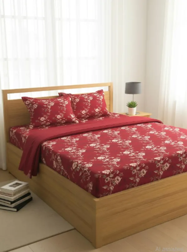 best_seller_220_TC_Cotton_All_Round_Elastic_Fitted_Bedsheet_with_2_Pillow_Covers_(72"_X_78"_X_up_to_10")_&_360_Degree_Elasticated