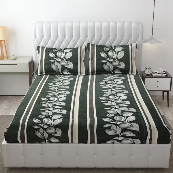 PREMIUM_500_TC_HEAVY_FLANNEL_WARM__FITTED_BEDSHEET_WITH_ELASTIC_AND_Floral_design