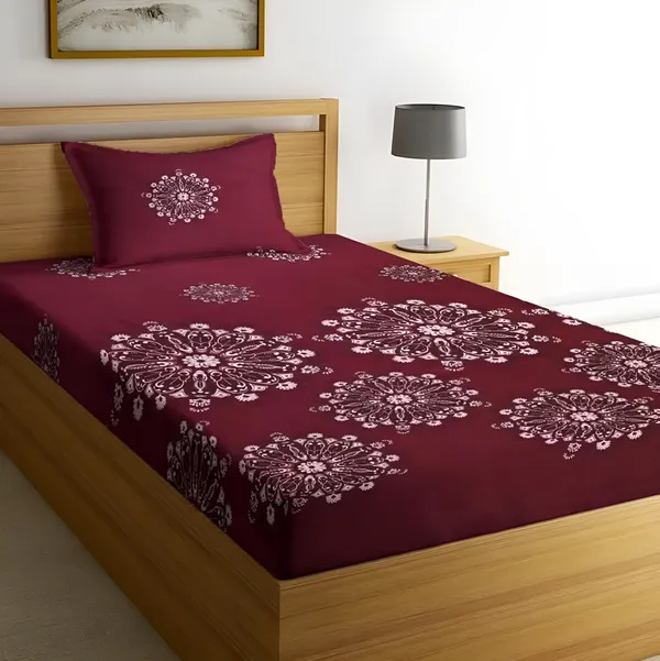 RANGOLI_DESIGN_SINGLE_BED_FITTED_BEDSHEET_HAVING_SIZE_36"_X_72"_(Fits_up_to_8"_of_mattress)