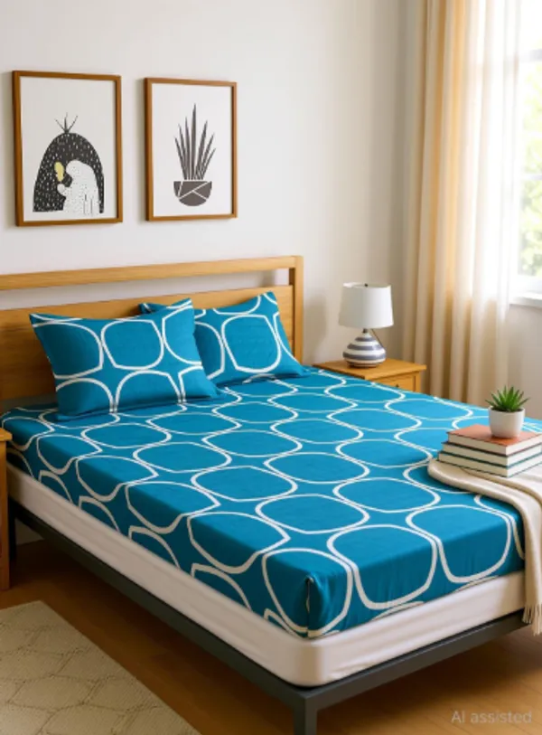 BEST_SELLER_220_TC_Fitted_Floral_Bedsheet_with_2_Pillow_Covers_(72X78X_Up_to_10_Inches)_&_360_Degree_Elasticated