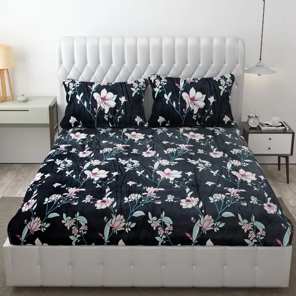 Premium_500_TC_Velvet_King_Size_Fitted_Bedsheet_|_Warm_&_Floral_Embossed_Design_with_All-Round_Elastic