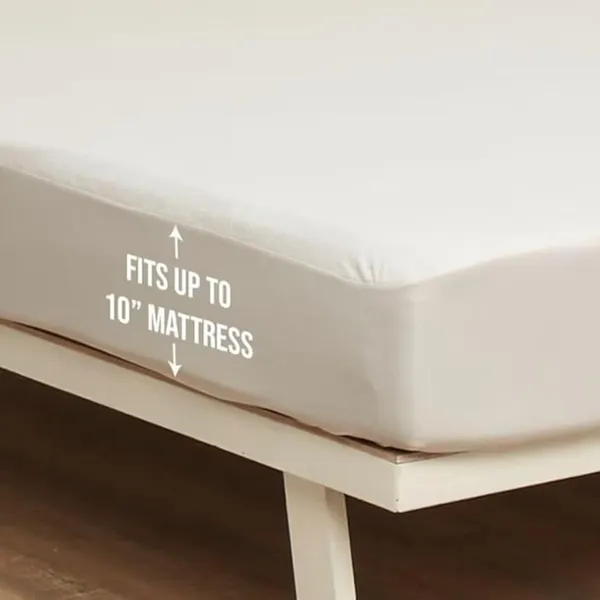WHITE_BLUE_HOLE_220_TC_-_WHITE_colour_Cotton_Elastic_Fitted_King/Queen_Size_Bedsheets_With_2_Pillow_Covers