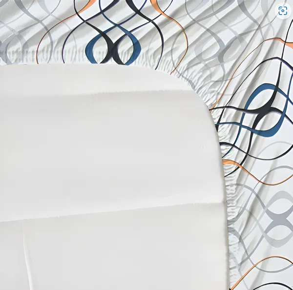 WHITE_CIRCLES_220_TC___Fitted_Bedsheet_with_2_Pillow_Covers_(72X78X_up_to_10'')_&_360_Degree_Elasticated