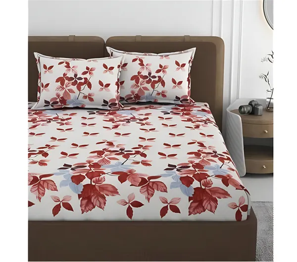 BEST_SELLER_220_TC_Fitted_Floral_Bedsheet_with_2_Pillow_Covers_(72X78X_Up_to_10_Inches)_&_360_Degree_Elasticated