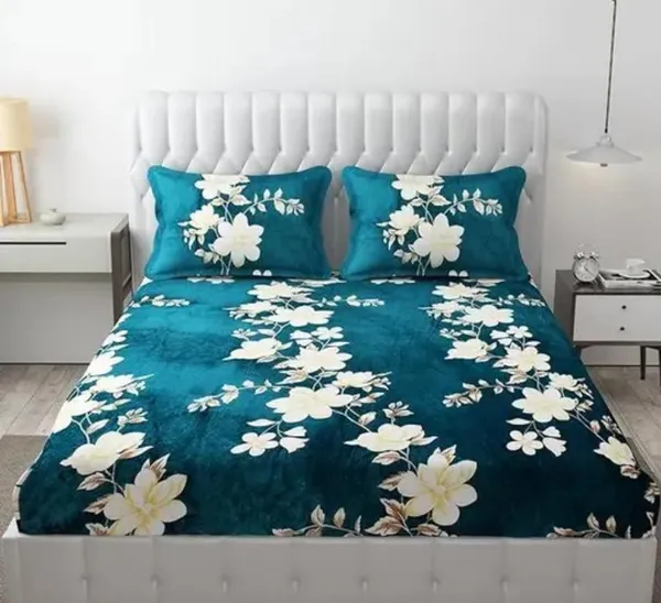 Premium_500_TC_Velvet_King_Size_Fitted_Bedsheet_|_Warm_&_Floral_Embossed_Design_with_All-Round_Elastic