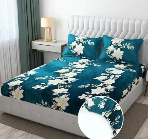Premium_500_TC_Velvet_King_Size_Fitted_Bedsheet_|_Warm_&_Floral_Embossed_Design_with_All-Round_Elastic