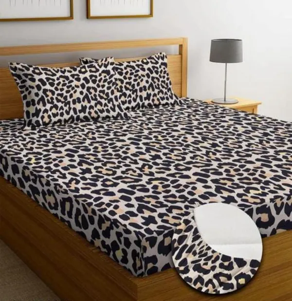 TIGER_PRINT_Premium_Double_Bedsheet_With_2_Pillow_Covers_(72X78X_Upto_10_Inches)_&_360_Degree_Elasticated