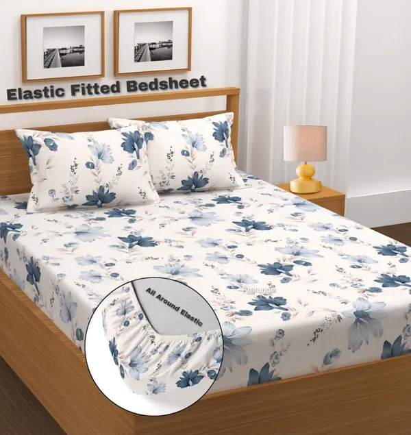 WHITE_BASE_220_TC_Fitted_Bedsheet_with_2_Pillow_Covers_(72X78X_Upto_10_Inches)_&_360_Degree_Elasticated