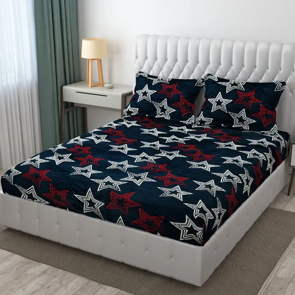 PREMIUM_500_TC_HEAVY_FLANNEL_WARM__FITTED_BEDSHEET_WITH_ELASTIC_AND_Floral_design