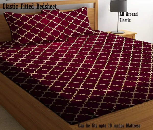 RED_CARPET_220_TC_Cotton_All_Round_Elastic_Fitted_Bedsheet_with_2_Pillow_Covers_(72X78X_Upto_10_Inches)_&_360_Degree_Elasticated