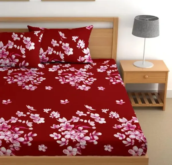 RED_Premium_Fitted_Elastic_Bedsheet_with_Two_Pillow_Covers_(72X78X_Up_to_10_Inches)_&_360_Degree_Elasticated