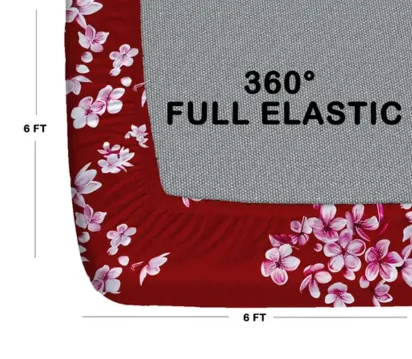 RED_Premium_Fitted_Elastic_Bedsheet_with_Two_Pillow_Covers_(72X78X_Up_to_10_Inches)_&_360_Degree_Elasticated