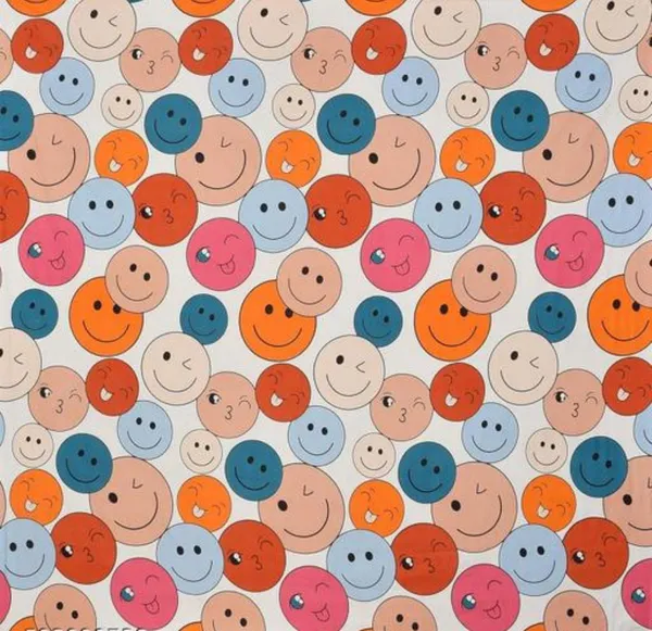 SMILEY_220_TC_-_MULTICOLOR_Cotton_Elastic_Fitted_King/Queen_Size_Bedsheets_With_2_Pillow_Covers