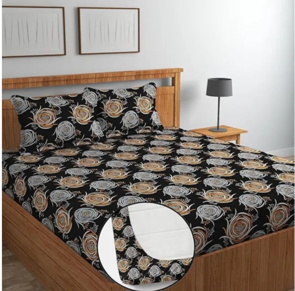 best_seller_220_TC_Cotton_All_Round_Elastic_Fitted_Bedsheet_with_2_Pillow_Covers_(72"_X_78"_X_up_to_10")_&_360_Degree_Elasticated