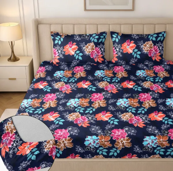 best_seller_220_TC_Cotton_All_Round_Elastic_Fitted_Bedsheet_with_2_Pillow_Covers_(72"_X_78"_X_up_to_10")_&_360_Degree_Elasticated
