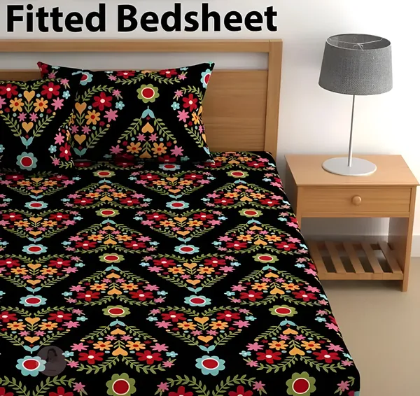 ATTRACTIVE_220_TC_Double_Bedsheet_With_2_Pillow_Covers_(72X78X_Upto_10_Inches)_&_360_Degree_Elasticated