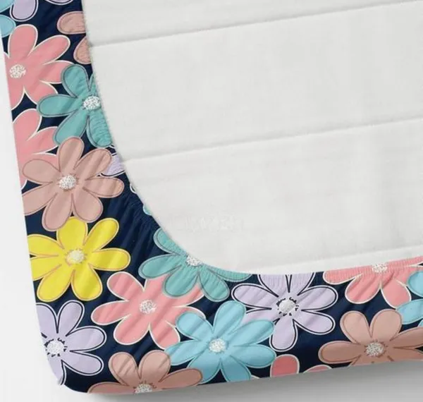PINK_SUNFLOWER_Premium_Fitted_Elastic_Bedsheet_with_Two_Pillow_Covers_(72X78X_Up_to_10_Inches)_&_360_Degree_Elasticated