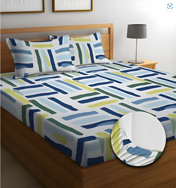 I_FITTED__Fitted_Elastic_Bedsheet_With_Two_Pillow_Covers_(72X78X_Upto_10_Inches)_&_360_Degree_Elasticated