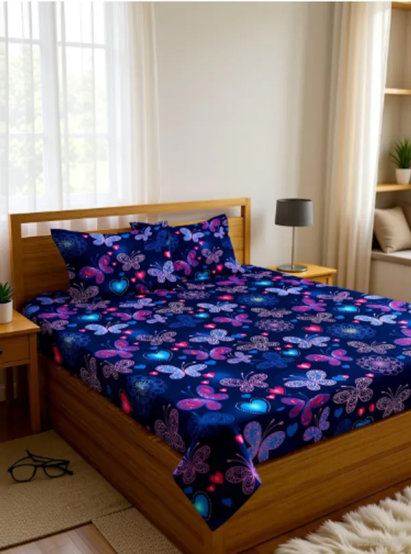 best_seller_220_TC_Cotton_All_Round_Elastic_Fitted_Bedsheet_with_2_Pillow_Covers_(72"_X_78"_X_up_to_10")_&_360_Degree_Elasticated