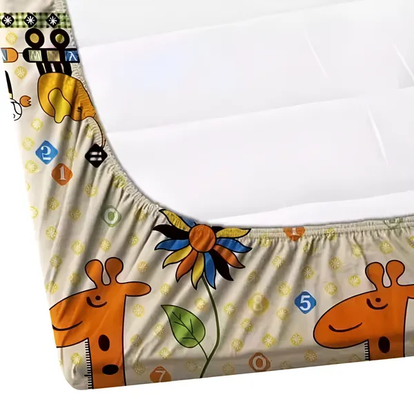 GIRAAFE_DESIGN_SINGLE_BED_FITTED_BEDSHEET_HAVING_SIZE_36"_X_72"_(Fits_up_to_8"_of_mattress)