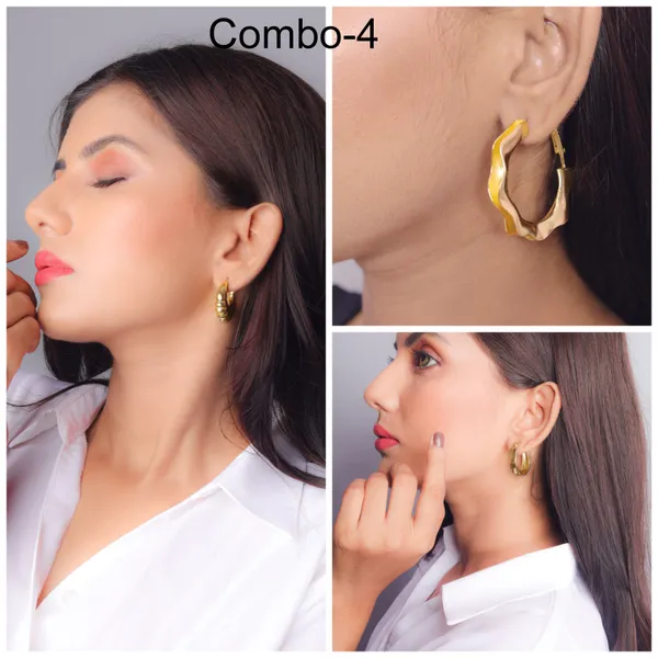 Combo-4_Pack_of_3_earrings_(18k_gold_pleated)