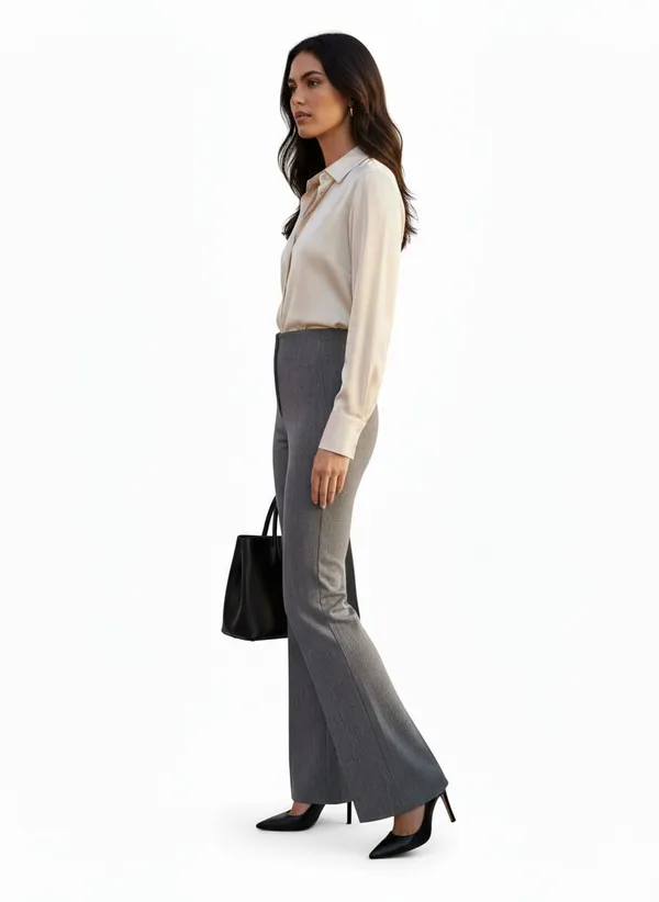 Women_Textured__Flared_Sculpted_High-Rise_Trousers_-_Grey