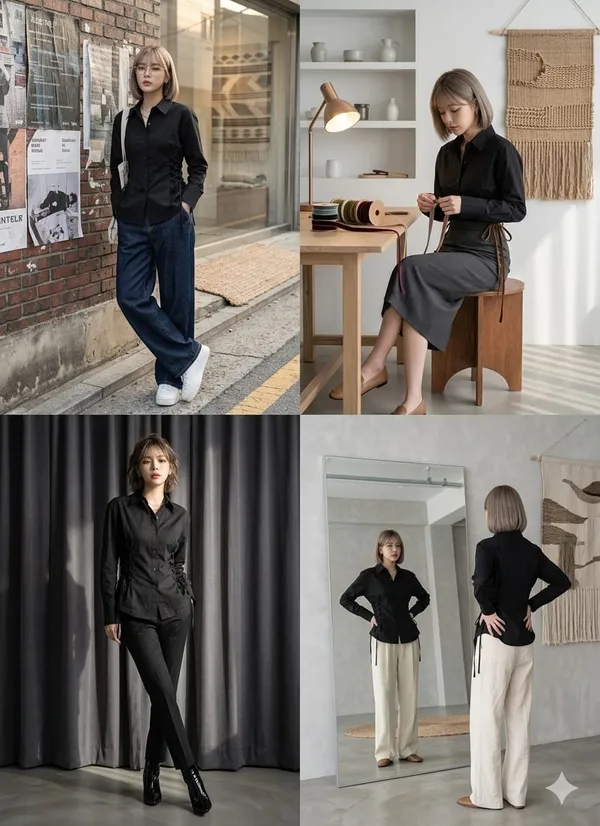 Side_fitted_sustainable_cotton_shirt_-_Black