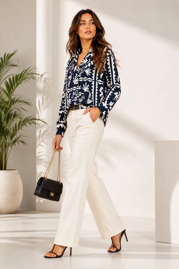 Women_Boho_print_Shirt_Blue