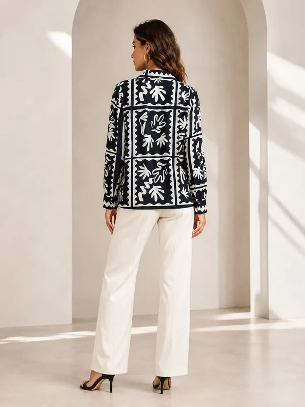 Women_Boho_print_Shirt_Blue