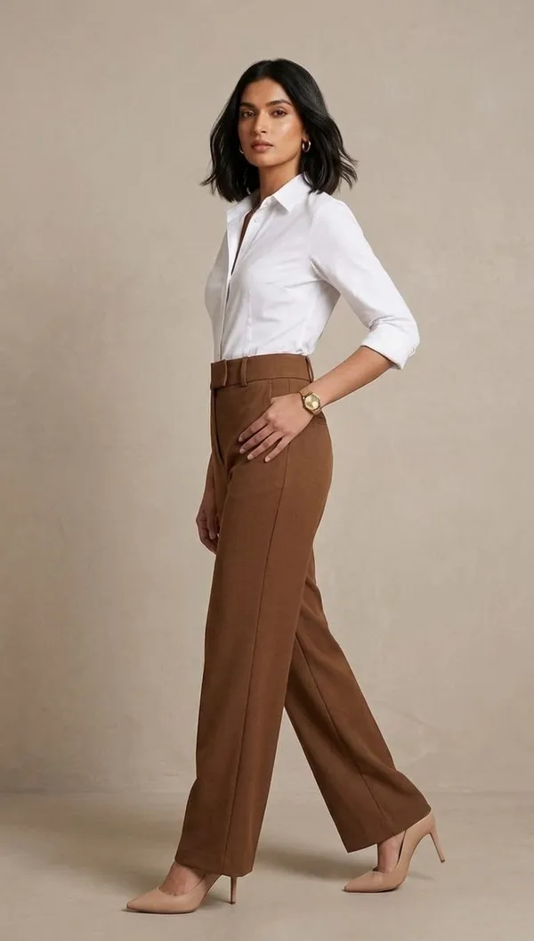 Women_Double_Hook_Pants_Brown_