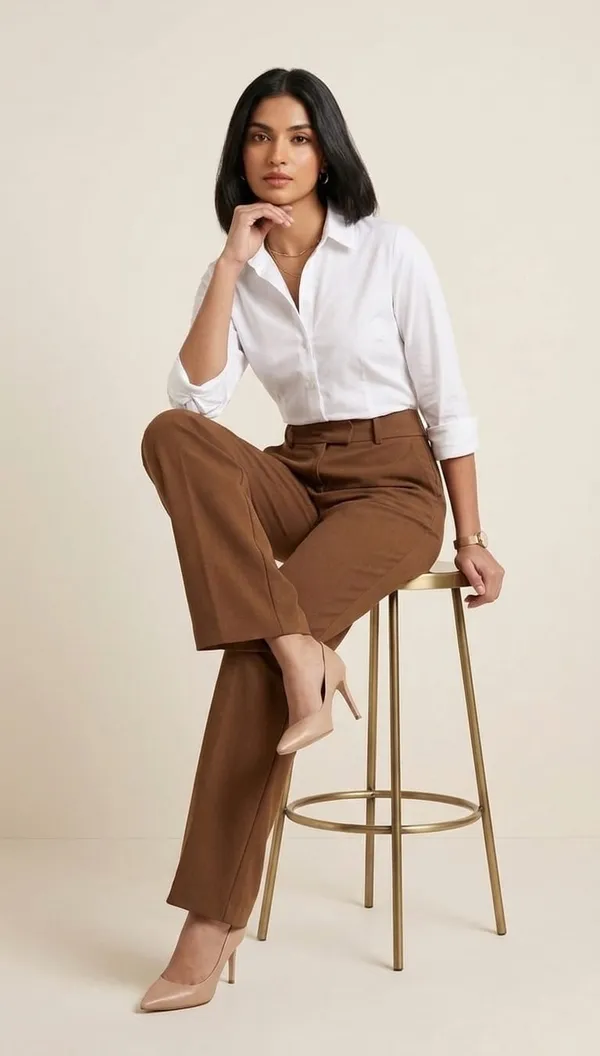 Women_Double_Hook_Pants_Brown_