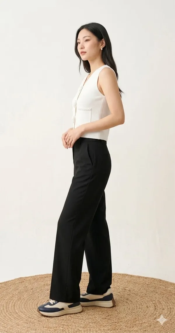 Floral_applique_knitted_Korean_vest_White