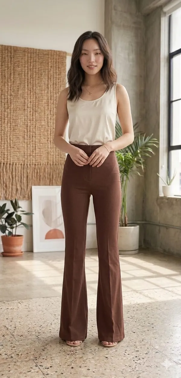 Women_Slouchy_Flared_Sculpted_High-Rise_Trousers_-_Coffee_Brown