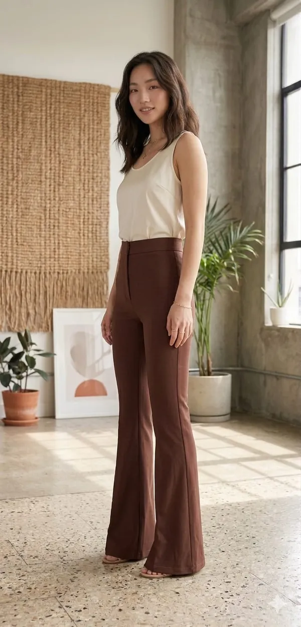 Women_Slouchy_Flared_Sculpted_High-Rise_Trousers_-_Coffee_Brown