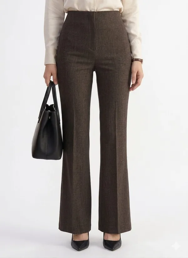 Women_Texture_Flared_Sculpted_High-Rise_Trousers_-_Brown
