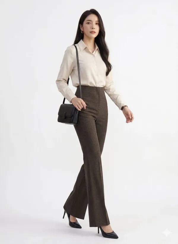 Women_Texture_Flared_Sculpted_High-Rise_Trousers_-_Brown