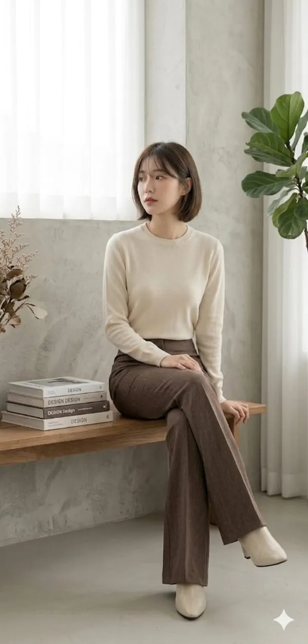 Women_Texture_Flared_Sculpted_High-Rise_Trousers_-_Coffee_brown