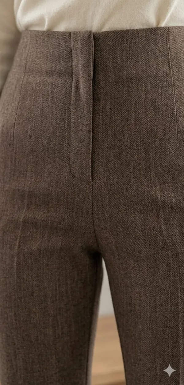 Women_Texture_Flared_Sculpted_High-Rise_Trousers_-_Coffee_brown
