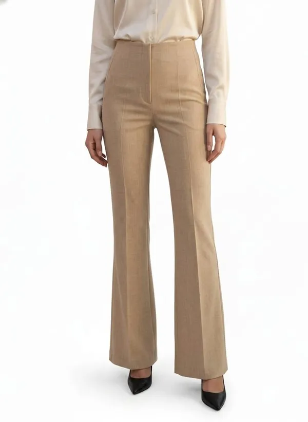 Women_Textured__Flared_Sculpted_High-Rise_Trousers_-_Beige