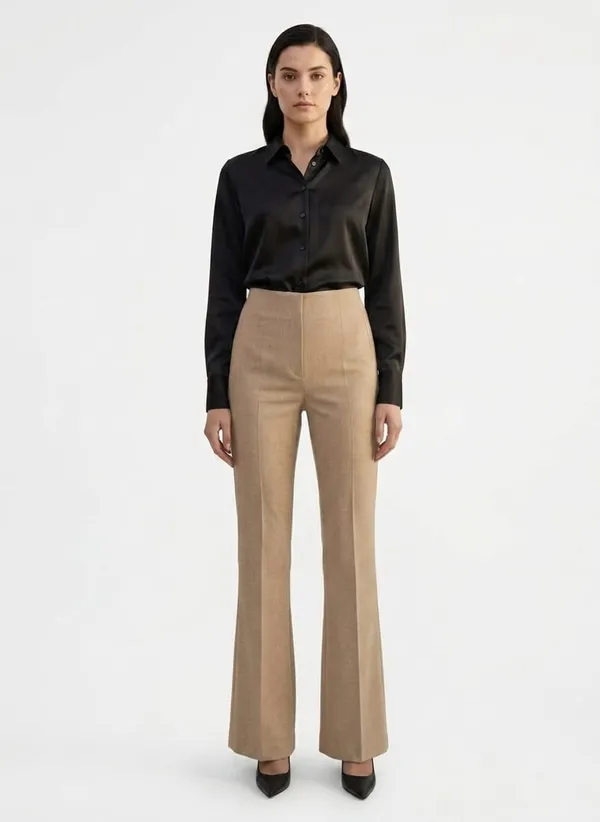 Women_Textured__Flared_Sculpted_High-Rise_Trousers_-_Beige