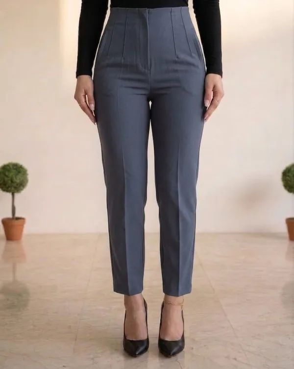 Women_High_Waisted_Stitch_Details_Formal_Pants_Dark_grey