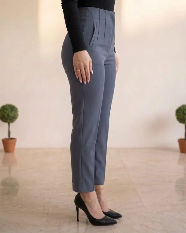 Women_High_Waisted_Stitch_Details_Formal_Pants_Dark_grey