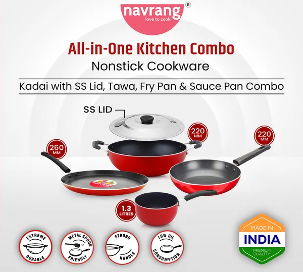 Set_of_5_pcs_Red_Nonstick_Cookware_Set_Dosa_Tawa,Kadai,Sauce_Pan,_Fry_Pan_And_Common_SS_Lid