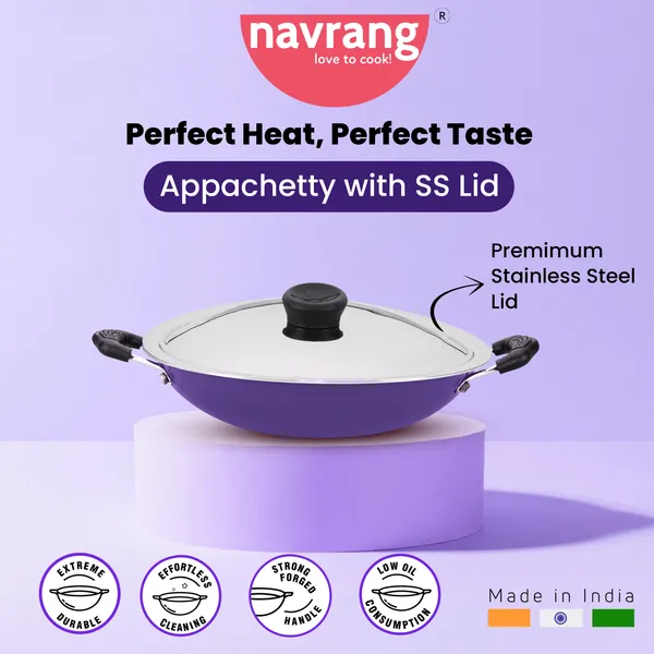 Purple_Nonstick_Non_Induction_Aluminium_Appachetty/Appam_Pan_With_Lid_230Mm,1200_Ml