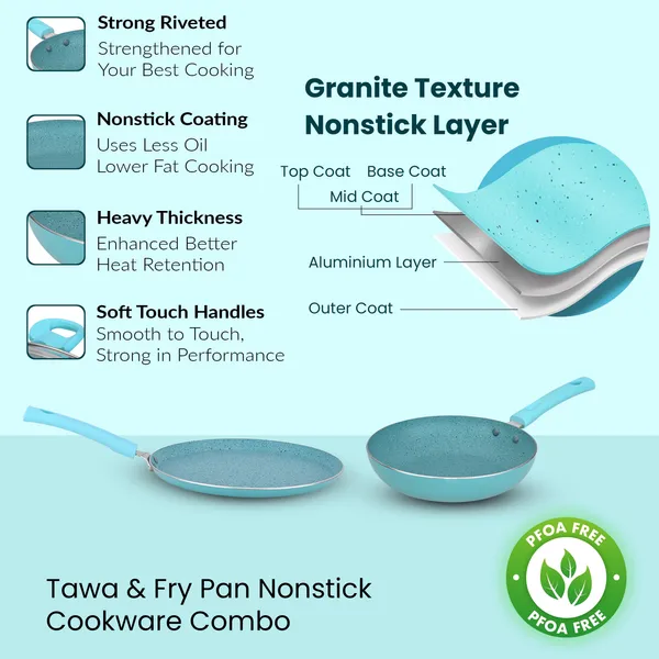 Set_of_2_pcs_Aqua_Blue_Granite_Aluminium_Non-Stick_Cookware_Set,Tawa_260_mm_&_Fry_Pan_240_mm_&_Glass_Lid,Non-Induction